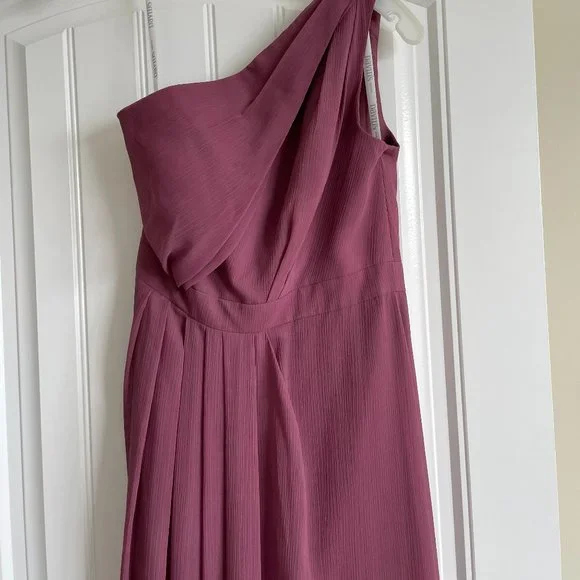 david's bridal crinkle chiffon dress David's Bridal | Dresses | Davids Bridal Short Crinkle Chiffon One Shoulder Dress
